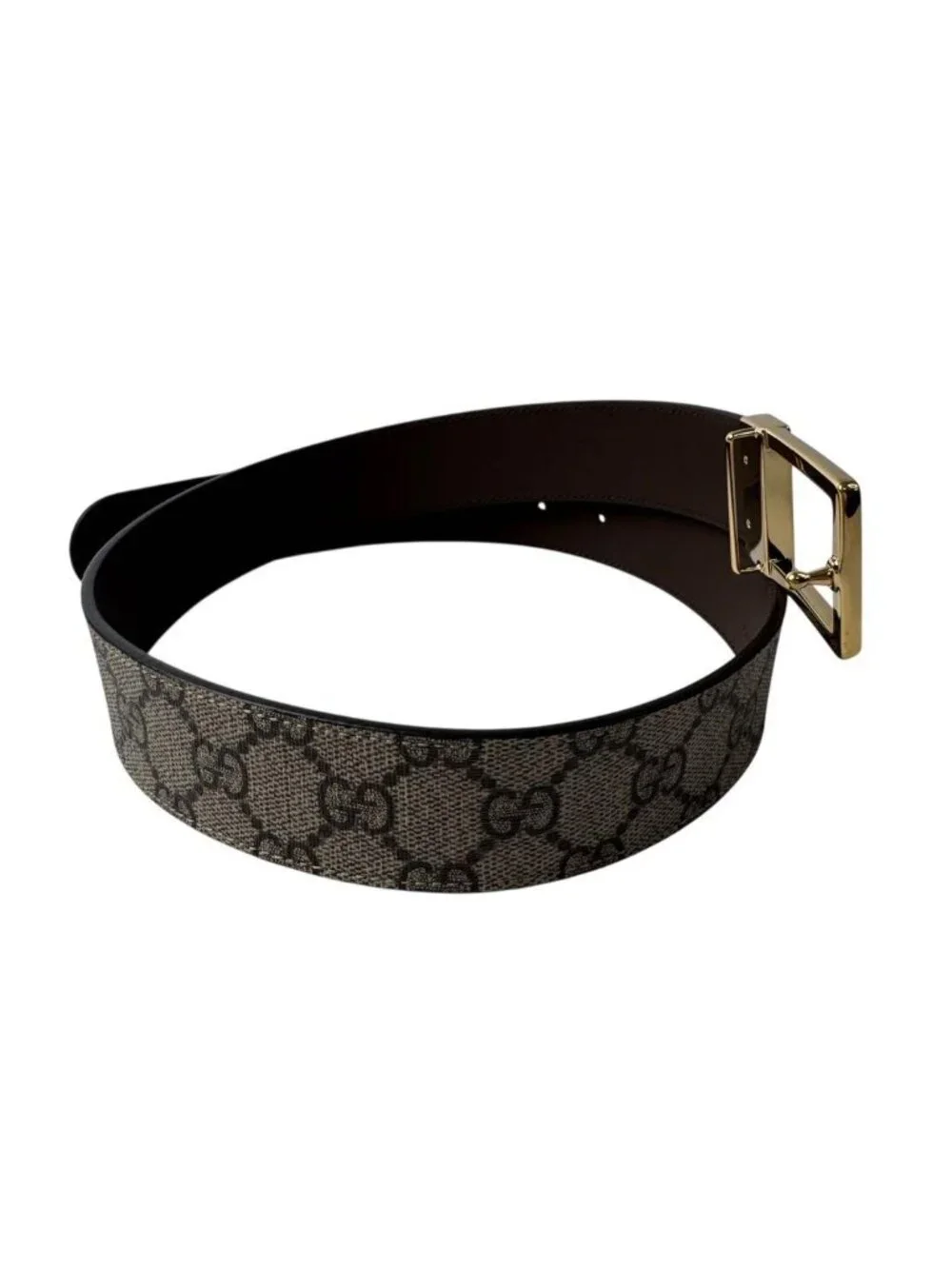 Gucci Belt GG Supreme Rectangle Buckle